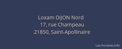 Loxam DIJON Nord