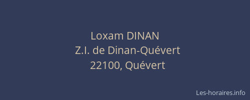 Loxam DINAN