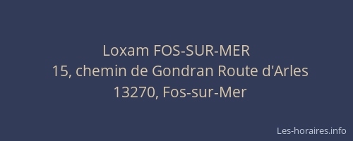 Loxam FOS-SUR-MER