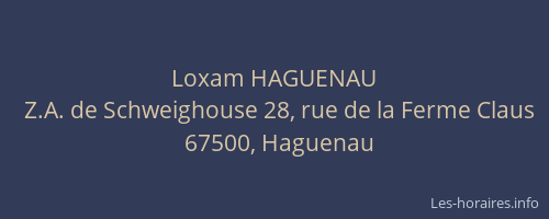 Loxam HAGUENAU
