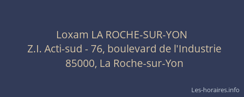 Loxam LA ROCHE-SUR-YON