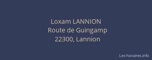 Loxam LANNION
