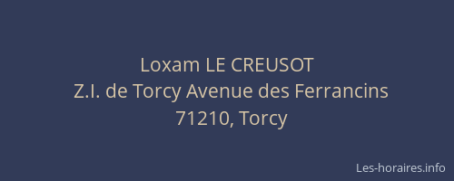Loxam LE CREUSOT