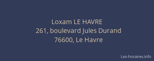 Loxam LE HAVRE