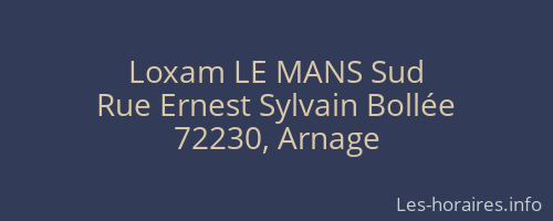 Loxam LE MANS Sud