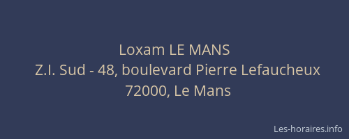 Loxam LE MANS