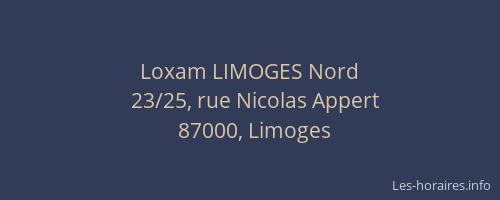 Loxam LIMOGES Nord