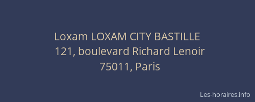 Loxam LOXAM CITY BASTILLE