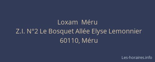 Loxam  M&eacute;ru