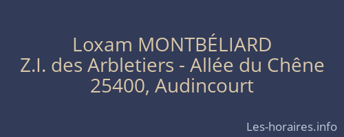 Loxam MONTBÉLIARD