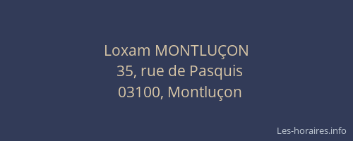 Loxam MONTLUÇON