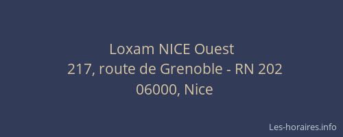 Loxam NICE Ouest