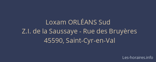 Loxam ORL&Eacute;ANS Sud