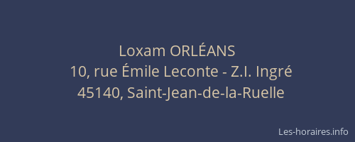 Loxam ORL&Eacute;ANS