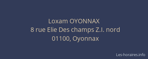 Loxam OYONNAX