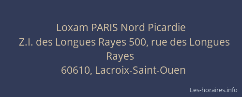 Loxam PARIS Nord Picardie