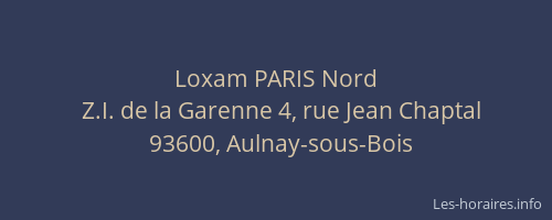 Loxam PARIS Nord
