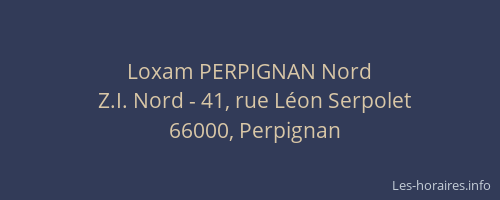 Loxam PERPIGNAN Nord