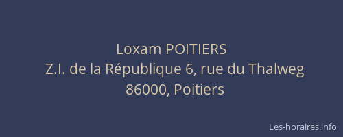 Loxam POITIERS
