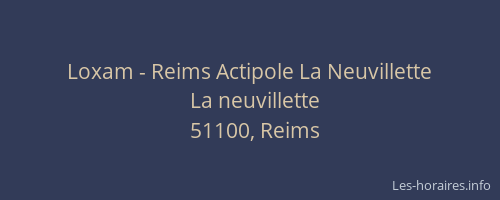 Loxam - Reims Actipole La Neuvillette