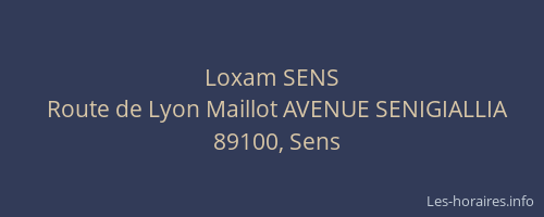 Loxam SENS