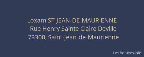 Loxam ST-JEAN-DE-MAURIENNE