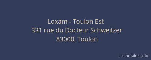 Loxam - Toulon Est