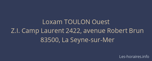 Loxam TOULON Ouest
