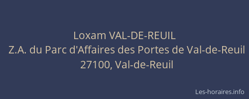 Loxam VAL-DE-REUIL