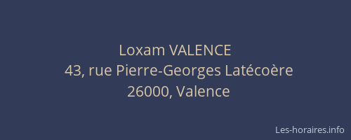Loxam VALENCE