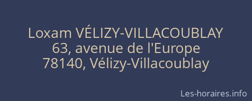 Loxam VÉLIZY-VILLACOUBLAY