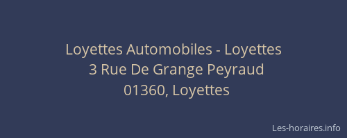 Loyettes Automobiles - Loyettes