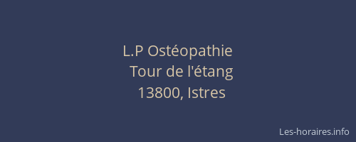 L.P Ostéopathie