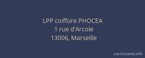LPP coiffure PHOCEA