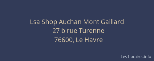 Lsa Shop Auchan Mont Gaillard