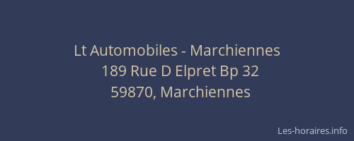 Lt Automobiles - Marchiennes
