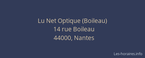 Lu Net Optique (Boileau)