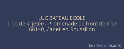 LUC BATEAU ECOLE