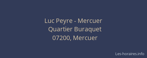 Luc Peyre - Mercuer