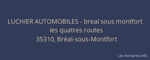LUCHIER AUTOMOBILES - breal sous montfort