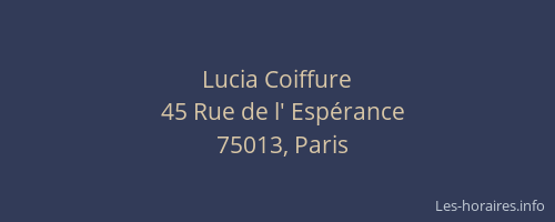 Lucia Coiffure