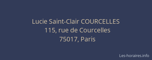 Lucie Saint-Clair COURCELLES