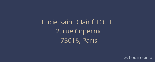 Lucie Saint-Clair ÉTOILE