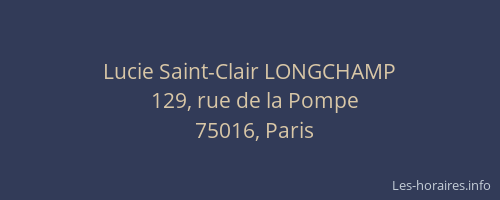 Lucie Saint-Clair LONGCHAMP