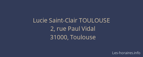 Lucie Saint-Clair TOULOUSE