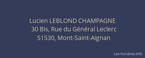 Lucien LEBLOND CHAMPAGNE