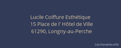 Lucile Coiffure Esth&eacute;tique