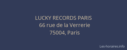 LUCKY RECORDS PARIS