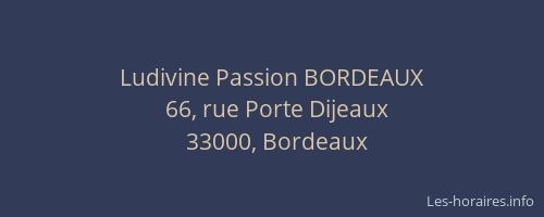 Ludivine Passion BORDEAUX