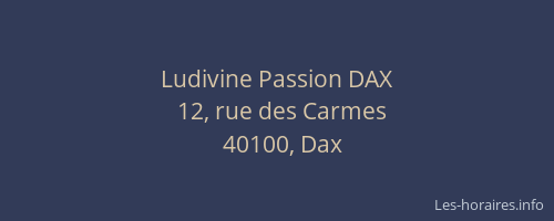 Ludivine Passion DAX